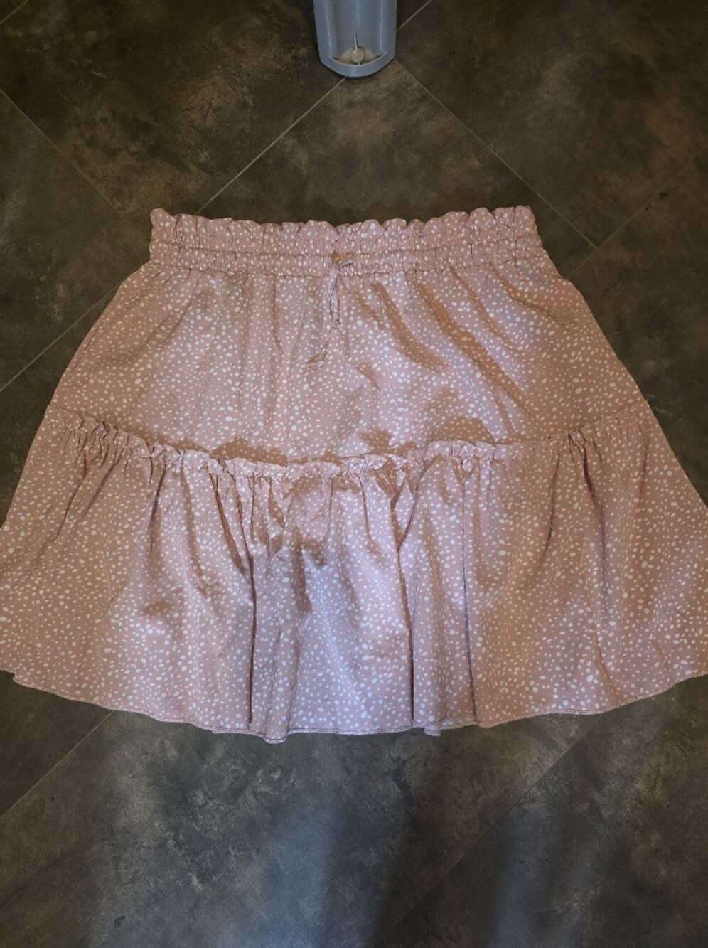 Women’s Pink Polka Dot Tiered Skirt